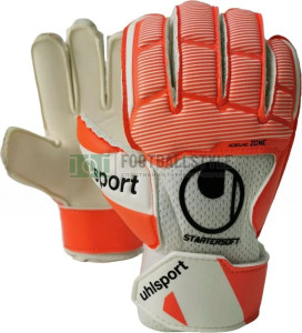 Рукавиці воротарські Uhlsport STARTER SOFT #306 біло-жовтогарячі 1011173 02 2020 1011173-02-2020
