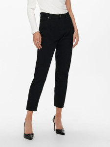 Джинси ONLJAGGER LIFE HIGH MOM ANKLE DNM NOOS 15242370-Black ONLY 27/32 Чорний 15242370-BLACK-DETAIL:NAS