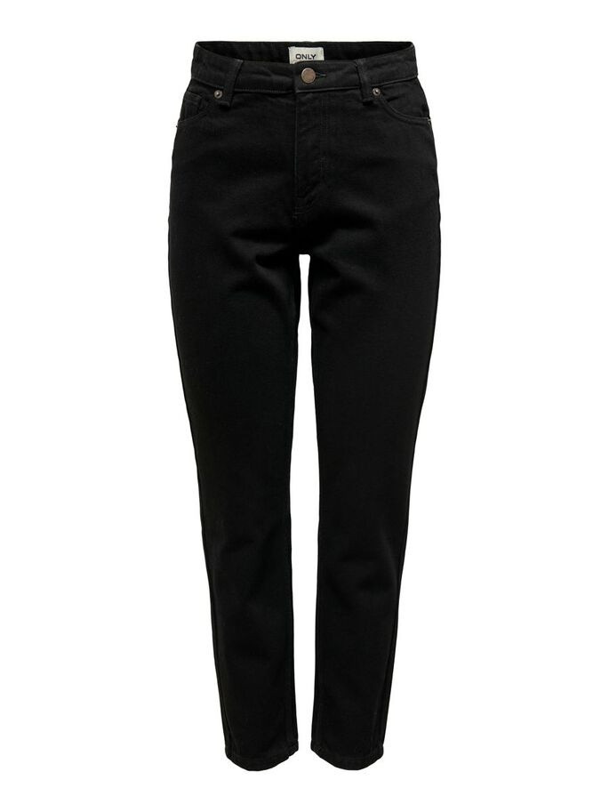 Джинси ONLJAGGER LIFE HIGH MOM ANKLE DNM NOOS 15242370-Black ONLY 27/32 Чорний 15242370-BLACK-DETAIL:NAS
