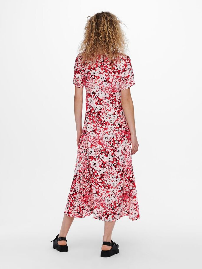 Сукня ONLENOLA S/S MIDI DRESS  WVN 15230958 High Risk Red-CRUISE FLORAL ONLY S Червоний 15230958HIGHRISKRED-CRUIS
