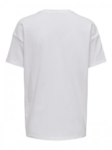 Футболка ONLHAZEL OVERSIZE S/S FOOD TOP JRS 15254488-Bright White-Print:PIZZA ONLY S Білий 15254488-BRIGHT WHITE-PRI