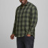 Сорочка JJEGINGHAM TWILL SHIRT L/S PS NOOS 12183107-Dusty Olive Jack&Jones PLUS 3XL Зелений 12183107-Dusty Olive