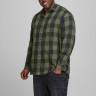 Сорочка JJEGINGHAM TWILL SHIRT L/S PS NOOS 12183107-Dusty Olive Jack&Jones PLUS 3XL Зелений 12183107-DUSTY OLIVE