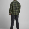 Сорочка JJEGINGHAM TWILL SHIRT L/S PS NOOS 12183107-Dusty Olive Jack&Jones PLUS 3XL Зелений 12183107-DUSTY OLIVE