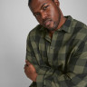 Сорочка JJEGINGHAM TWILL SHIRT L/S PS NOOS 12183107-Dusty Olive Jack&Jones PLUS 3XL Зелений 12183107-DUSTY OLIVE