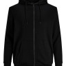 Толстовка JJEBASIC SWEAT ZIP HOOD NOOS PS 12182493-Black Jack&Jones PLUS 2XL Чорний 12182493-BLACK