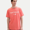 Футболка T-Shirt mit Logo Print 1041871ХХ26202 Tom Tailor L Кораловий 1041871ХХ26202