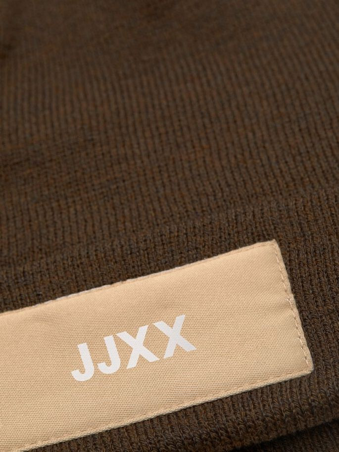 Шапка JXBASIC LOGO BEANIE SN 12205033-Demitasse JJXX ONE SIZE Коричневий 12205033-Demitasse