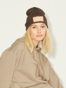 Шапка JXBASIC LOGO BEANIE SN 12205033-Demitasse JJXX ONE SIZE Коричневий 12205033-DEMITASSE