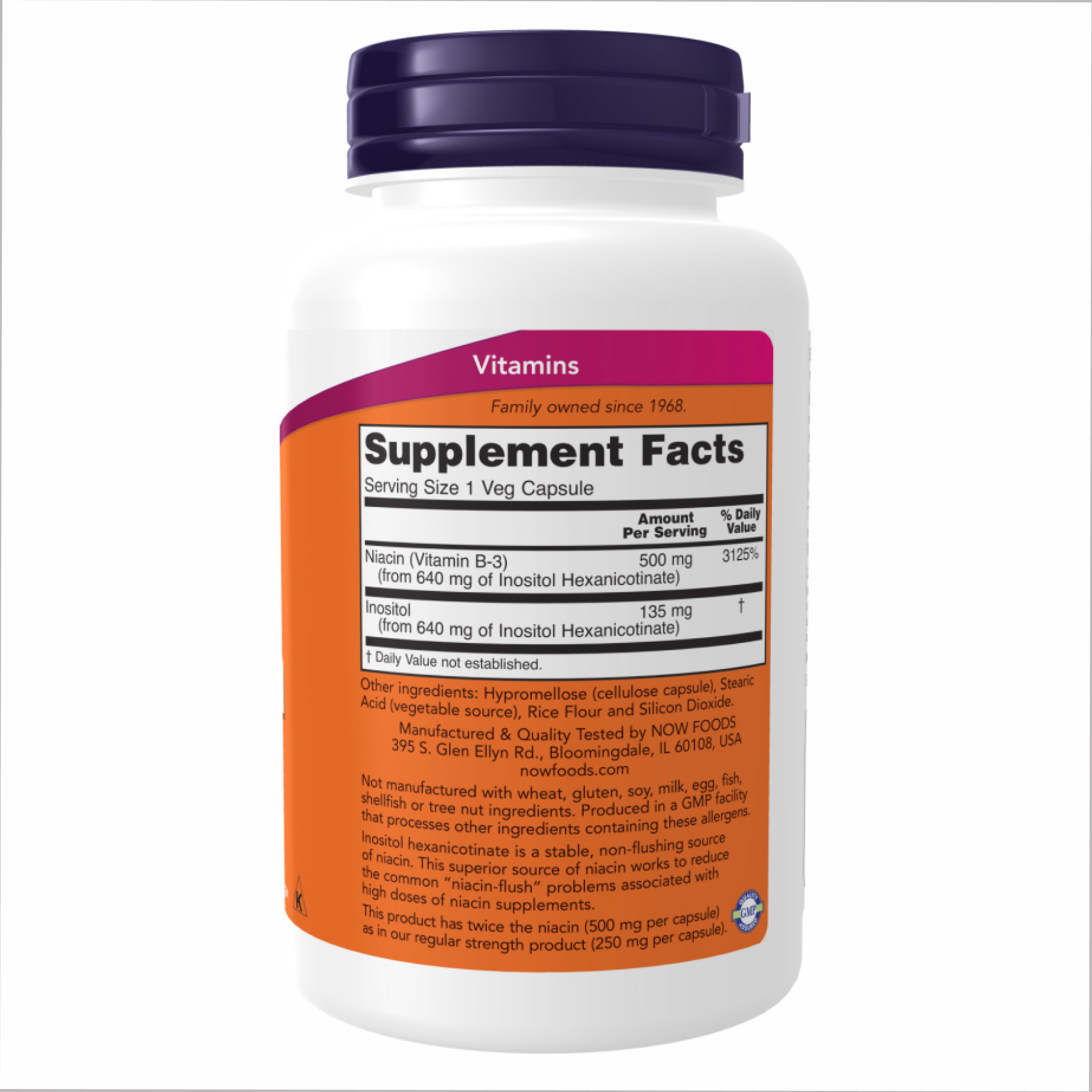 Капсули Flush Free Niacin 500mg - 90 vcaps 2022-10-0666