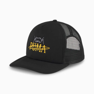 Кепка Puma Basketball Trucker Cap чорний, жовтий Уні OSFA 024489-01