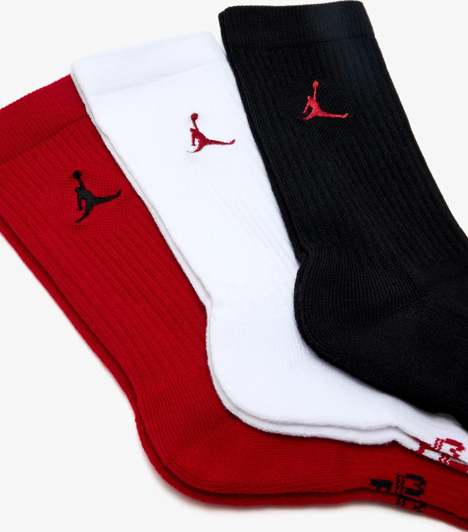 Шкарпетки Nike U J ED CUSH PLY CREW 6PR - 144 чорний, білий, червоний 42-46 (HV6228-900) HV6228-900