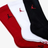 Шкарпетки Nike U J ED CUSH PLY CREW 6PR - 144 чорний, білий, червоний 42-46 (HV6228-900) HV6228-900