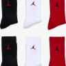 Шкарпетки Nike U J ED CUSH PLY CREW 6PR - 144 чорний, білий, червоний 42-46 (HV6228-900) HV6228-900
