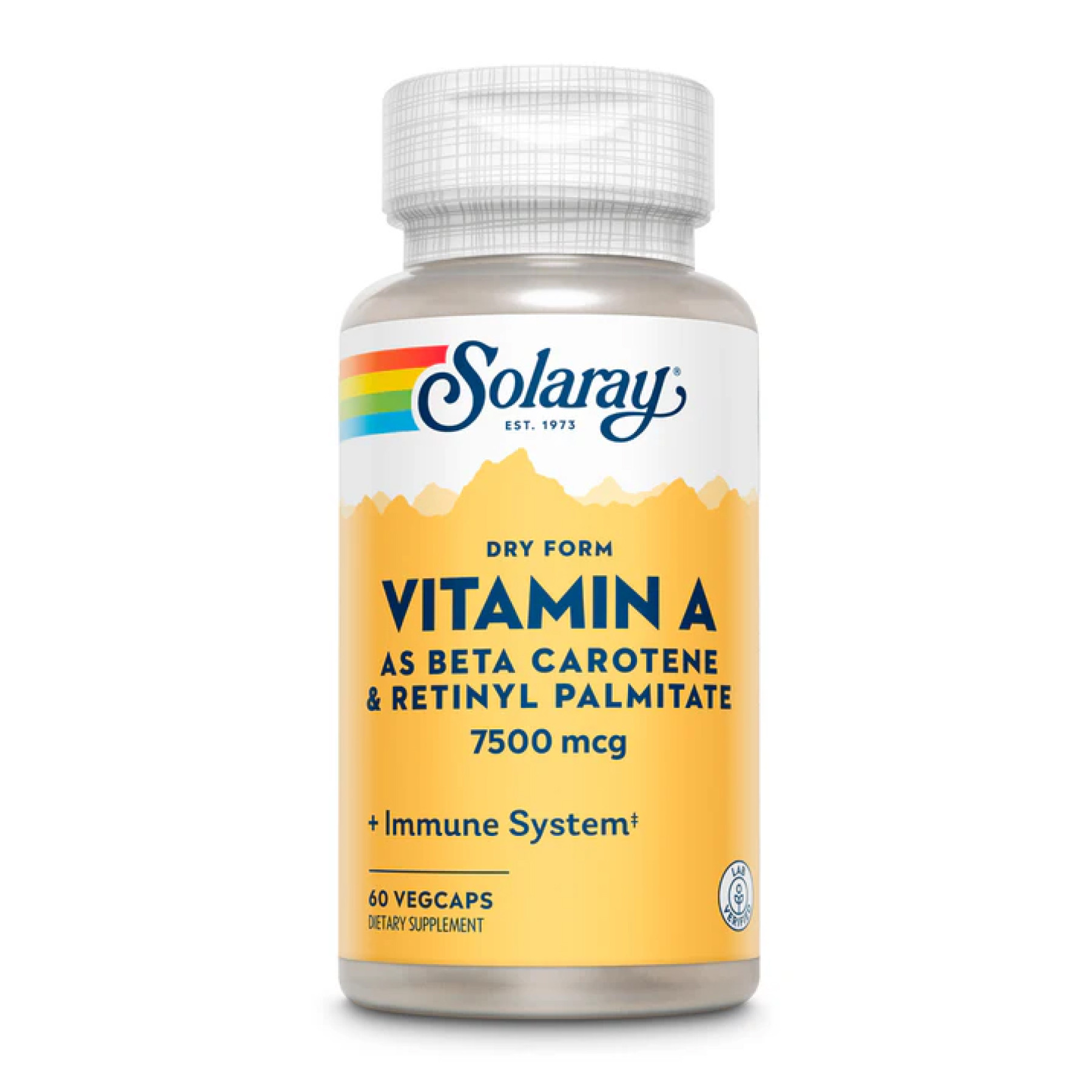 Капсули Solaray Vitamin A Dry Form 7600mcg - 60 caps 100-82-2016145-20