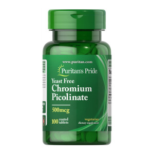 Таблетки Chromium Picolinate 500 mcg Yeast Free - 100 tabs 100-40-2085430-20