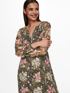Сукня ONLPHOEBE LIFE L/S MIDI DRESS WVN 15246103-Plum Truffle-AOP:LE JARDIN MIXED FLOWERS ONLY L Тем 15246103-PLUM TRUFFLE-AOP