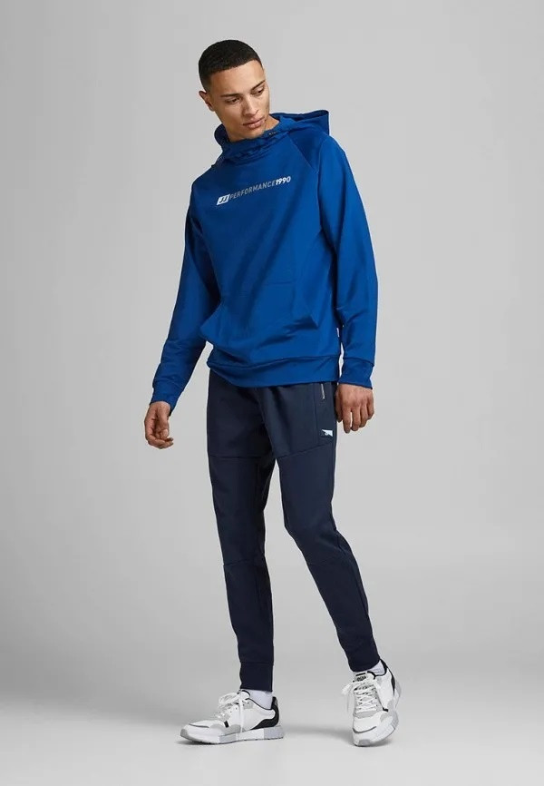 Штани JPSTWILL JJAIR SWEAT PANTS NOOS NB 12184970-Navy Blazer-Detail:MELANGE Jack&Jones M Темно-сині 12184970-Navy Blazer-Deta