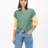 Пуловер ONLNICCI L/S BLOCK PULLOVER EX KNT 15257294-Creme De Menthe-Detail:PASTEL YELLOW/ROSE ONLY L 15257294-Creme De Menthe-