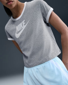 Футболка жіноча Nike Short-Sleeve Ringer Grey IF4072-063