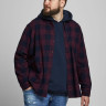 Сорочка JJEGINGHAM TWILL SHIRT L/S PS NOOS 12183107-Port Royale Jack&Jones PLUS 4XL Бордовий 12183107-PORT ROYALE