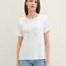 Футболка T-Shirt mit Print 1040544ХХ10320 Tom Tailor L Білий 1040544ХХ10320