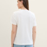Футболка T-Shirt mit Print 1040544ХХ10320 Tom Tailor L Білий 1040544ХХ10320