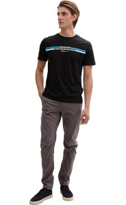 Штани Denim Men's Regular Tapered Cargo Pants 1042559-11587 Tom Tailor L Темно-сірий 1042559-11587