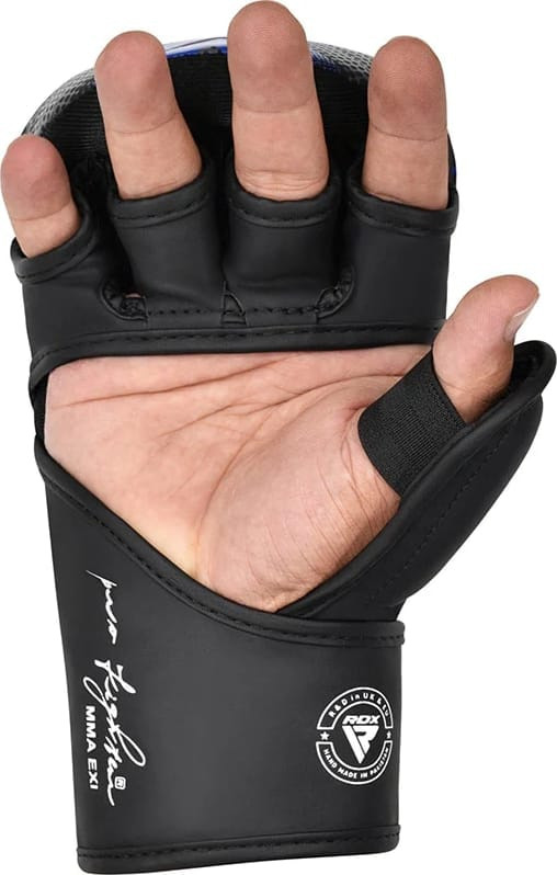 Рукавиці боксерські RDX GRAPPLING GLOVES SHOOTER IMMAF-1 чорний, синій XL (GSR-IMF-1U) GSR-IMF-1U