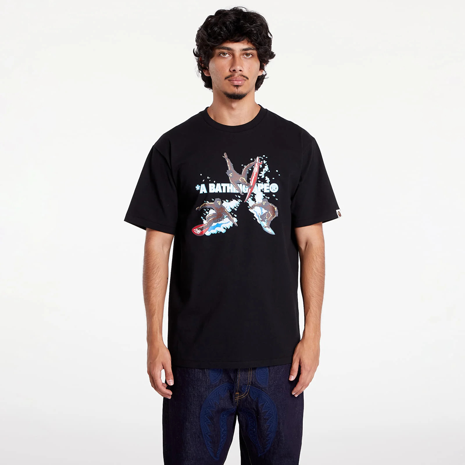 Футболка Bape Surfing Apes Tee 001TEK701002F