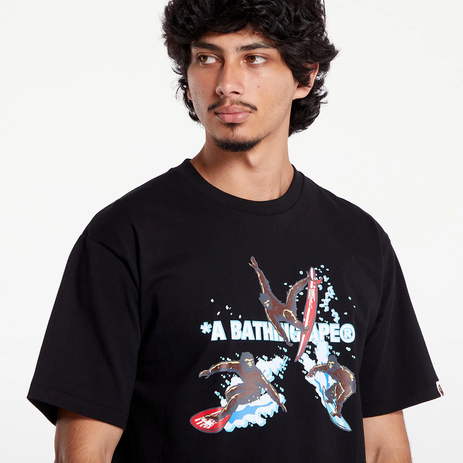 Футболка Bape Surfing Apes Tee 001TEK701002F