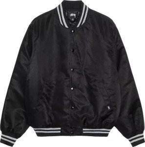 Куртка Stussy Sequins Satin Jacket 'Black' 115718-BLACK