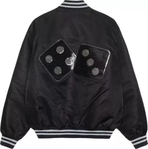 Куртка Stussy Sequins Satin Jacket 'Black' 115718-BLACK