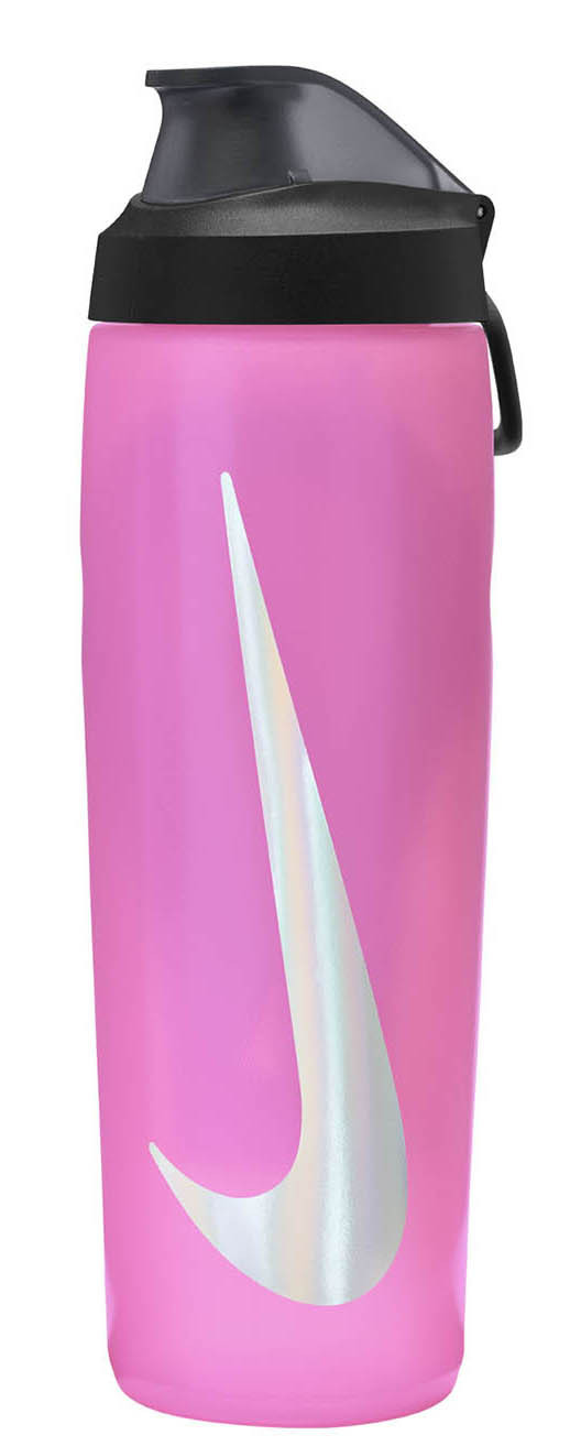 Пляшка Nike REFUEL BOTTLE LOCKING LID 24 OZ рожевий, чорний, сріблястий Уні 709 мл N.100.7668.637.24
