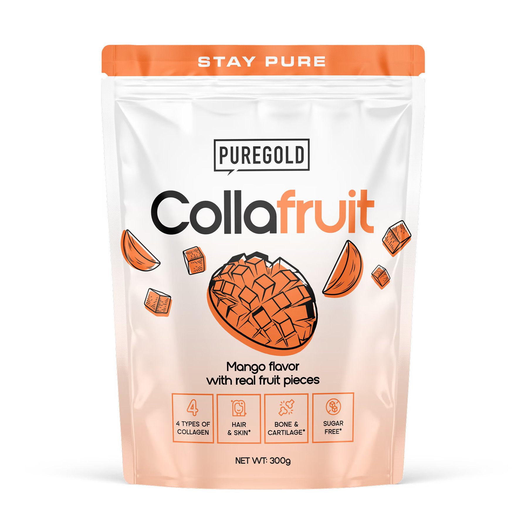 Порошок Pure Gold CollaFruit - 300g Mango 2023-10-6040
