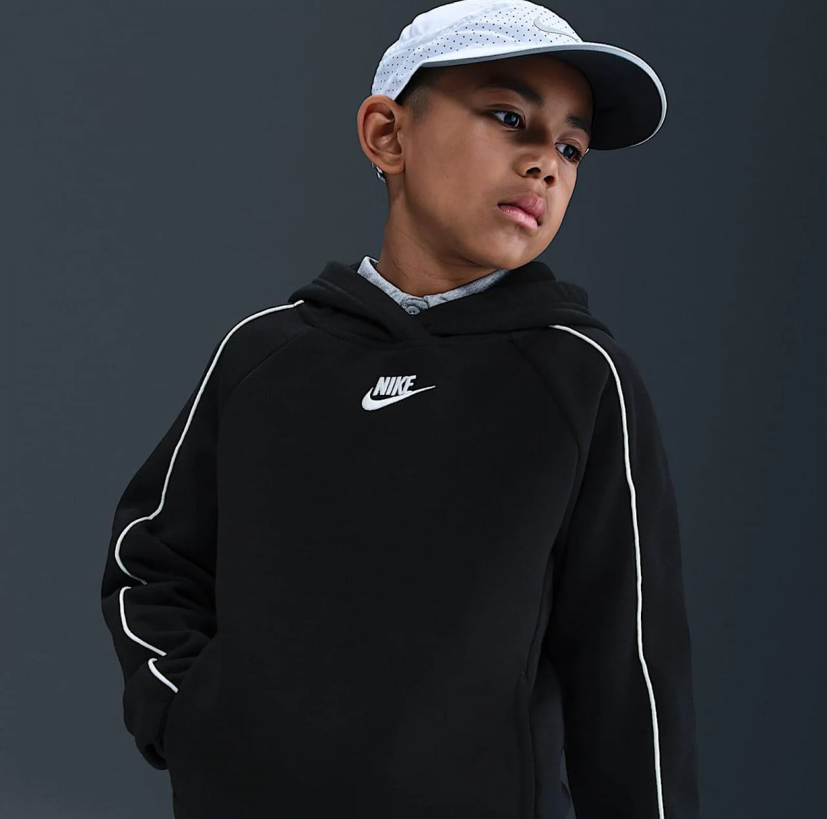 Костюм спортивний підлітковий K NSW CLUB FLC HDY TRACKSUIT HQ9318-010 Nike L Чорний HQ9318-010