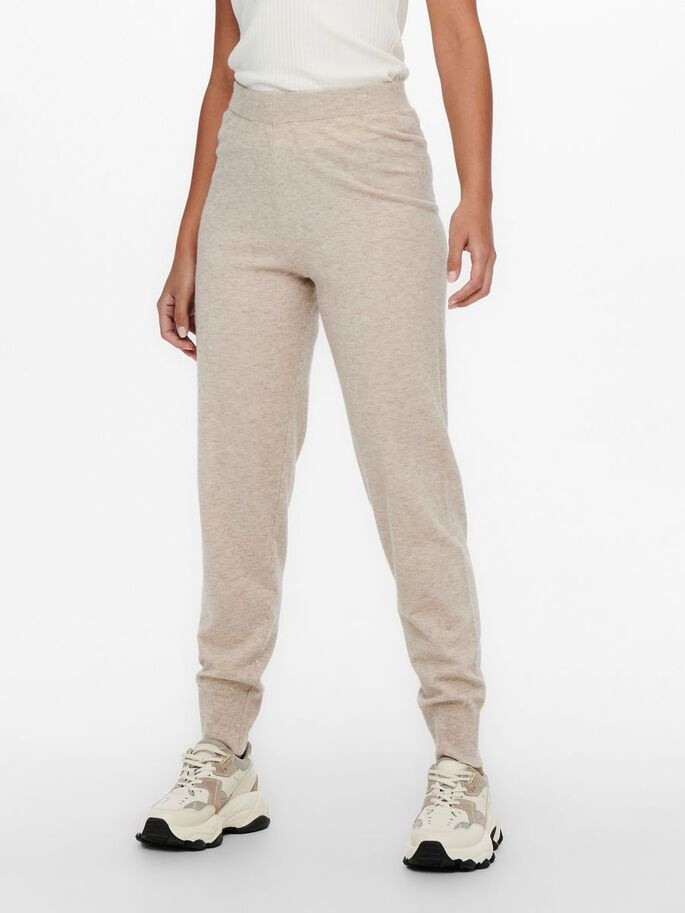 Штани ONLYOUNGER PANTS KNT 15238341-Humus-Detail:W. MELANGE ONLY M Бежевий 15238341-Humus-Detail:W.