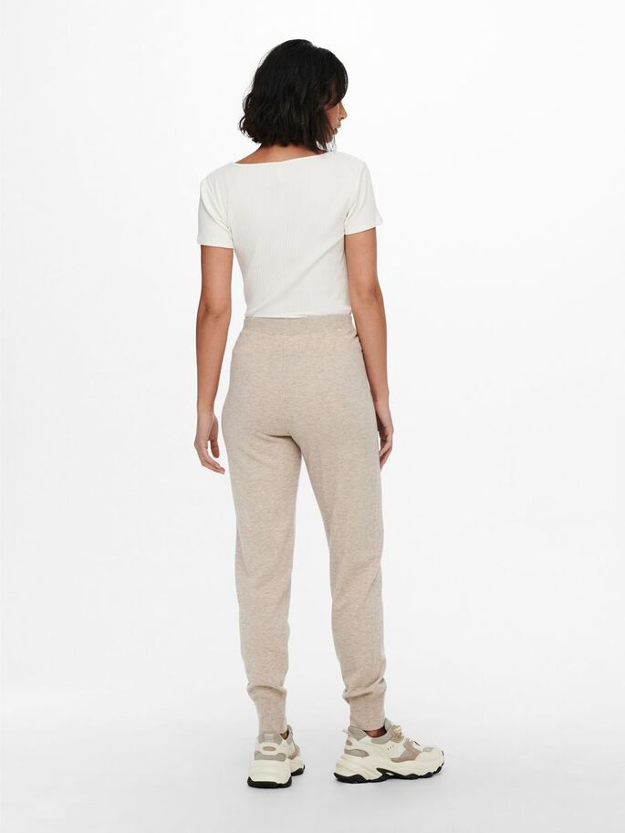 Штани ONLYOUNGER PANTS KNT 15238341-Humus-Detail:W. MELANGE ONLY M Бежевий 15238341-Humus-Detail:W.
