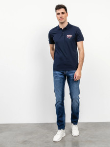 Поло JJANDY POLO SS 12223714-Navy Blazer-Print:SMALL scale Jack&Jones L Темно-синій 12223714-NAVY BLAZER-PRIN