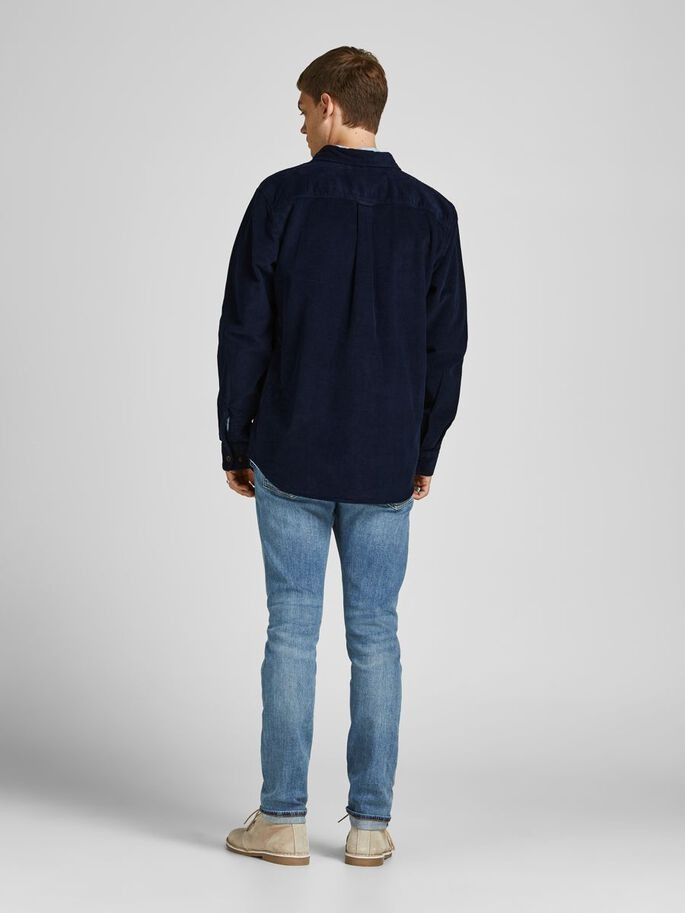 Сорочка JORDARREN CORD OVERSHIRT LS 12195966-Navy Blazer-Fit:/COMFORT Jack&Jones L Темно-синій 12195966-Navy Blazer-Fit: