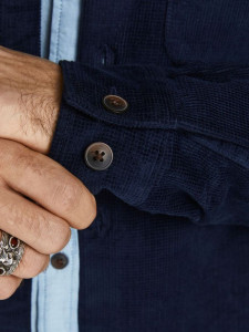 Сорочка JORDARREN CORD OVERSHIRT LS 12195966-Navy Blazer-Fit:/COMFORT Jack&Jones L Темно-синій 12195966-NAVY BLAZER-FIT: