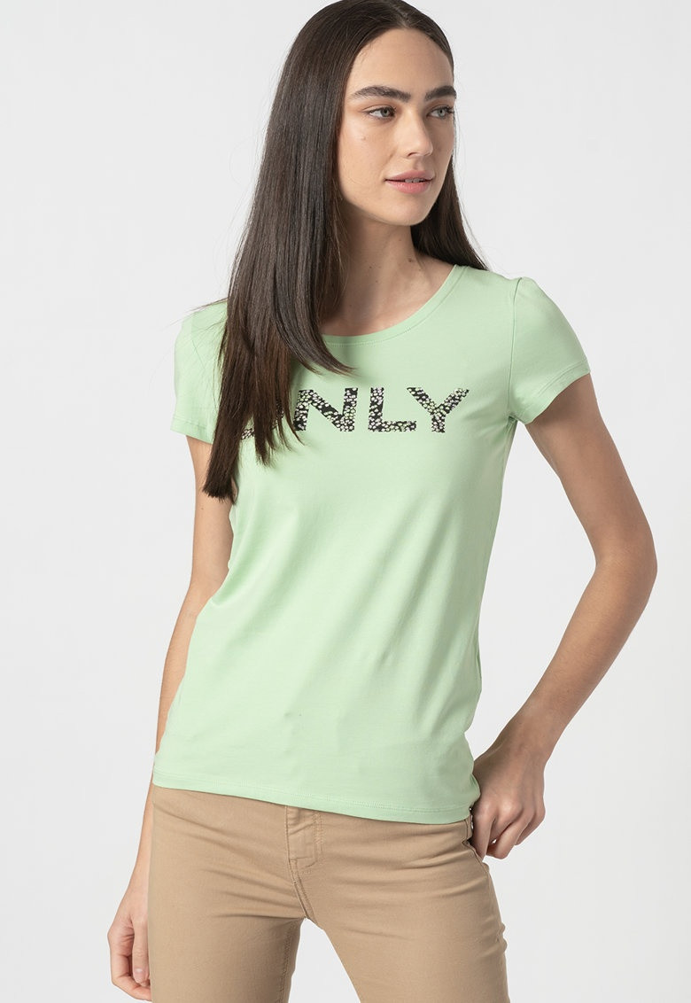 Футболка ONLHELENE FLOWER S/S T-SHIRT JRS 15232019 Sprucestone ONLY M Фісташковий 15232019Sprucestone