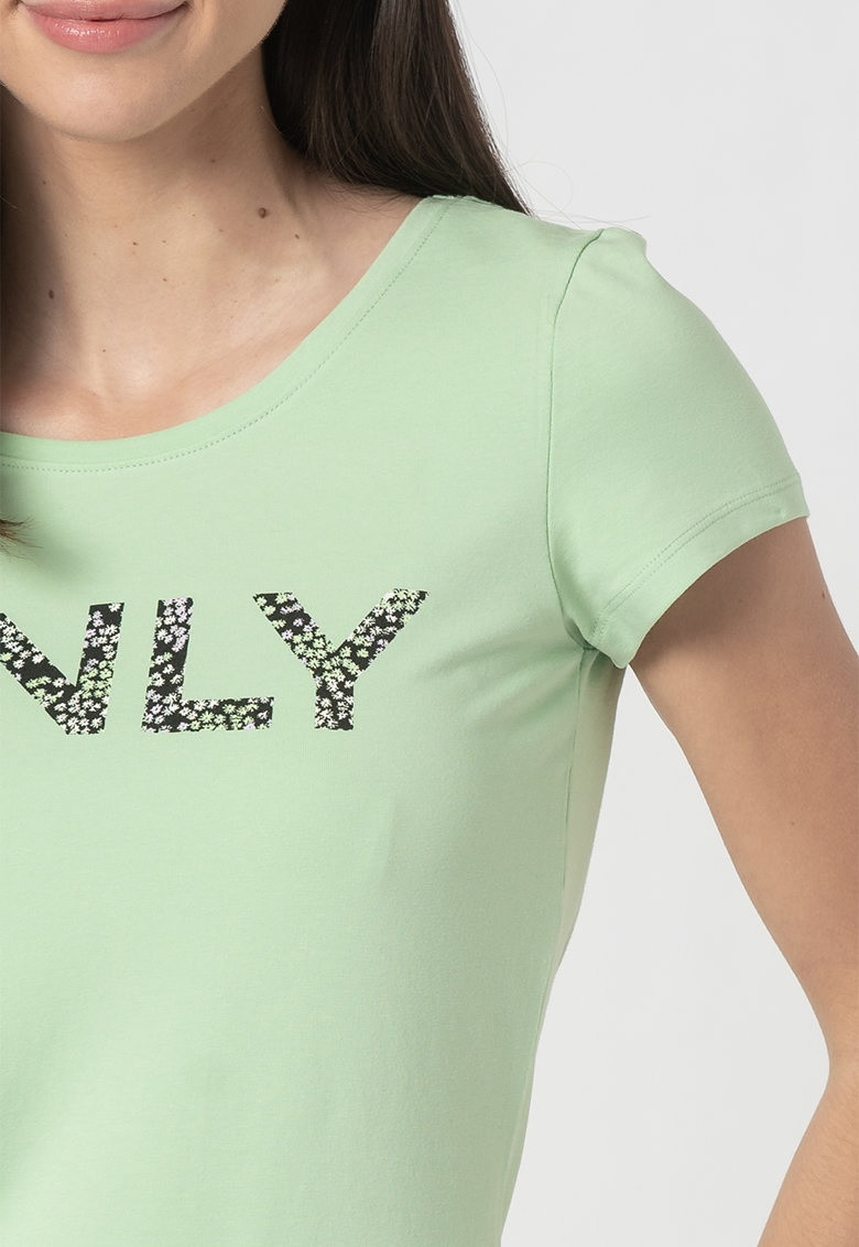 Футболка ONLHELENE FLOWER S/S T-SHIRT JRS 15232019 Sprucestone ONLY M Фісташковий 15232019Sprucestone
