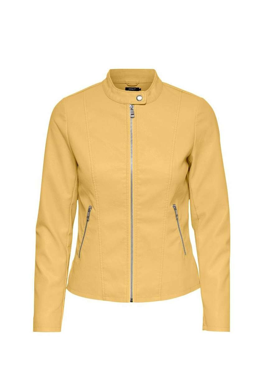 Куртка шкіряна ONLMELISA FAUX LEATHER JACKET CC OTW 15205626 Cornsilk ONLY L Жовтий 15205626Cornsilk