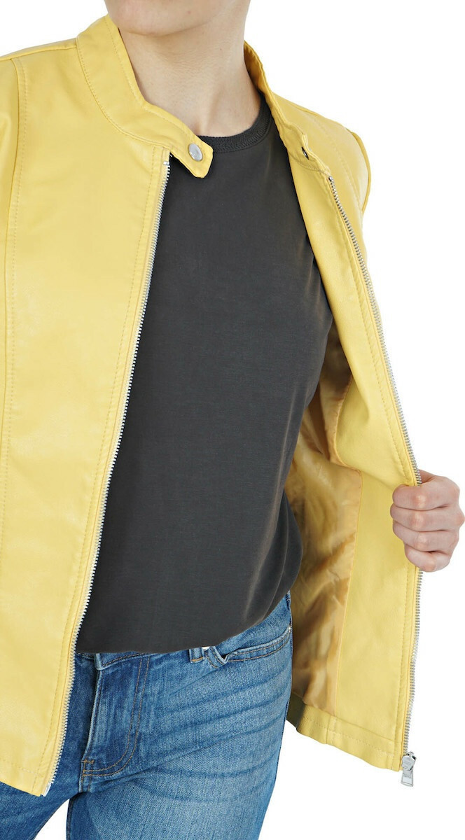 Куртка шкіряна ONLMELISA FAUX LEATHER JACKET CC OTW 15205626 Cornsilk ONLY L Жовтий 15205626Cornsilk