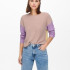 Пуловер ONLNICCI L/S BLOCK PULLOVER EX KNT 15257294-Rose Smoke-Detail:CROCUS PETAL/PASTEL YEL ONLY L 15257294-Rose Smoke-Detai