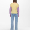 Пуловер ONLNICCI L/S BLOCK PULLOVER EX KNT 15257294-Rose Smoke-Detail:CROCUS PETAL/PASTEL YEL ONLY L 15257294-ROSE SMOKE-DETAI