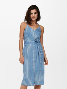 Сукня ONLARISA LONG STRIPE DRESS TLR 15229302 Allure - CLOUD DANCER ONLY 38 Блакитний 15229302ALLURE-CLOUD DANC