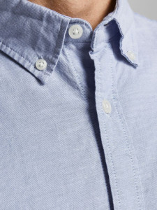 Сорочка JJEOXFORD SHIRT L/S S21 NOOS 12182486-Cashmere Blue-Fit:SLIM FIT Jack&Jones S Блакитний 12182486-CASHMERE BLUE-FI