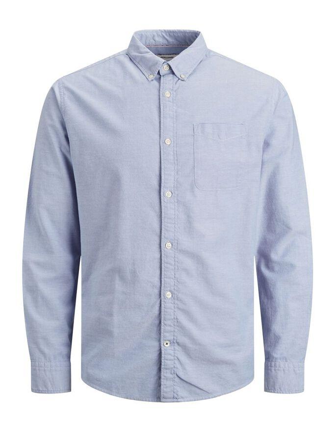 Сорочка JJEOXFORD SHIRT L/S S21 NOOS 12182486-Cashmere Blue-Fit:SLIM FIT Jack&Jones S Блакитний 12182486-Cashmere Blue-Fi